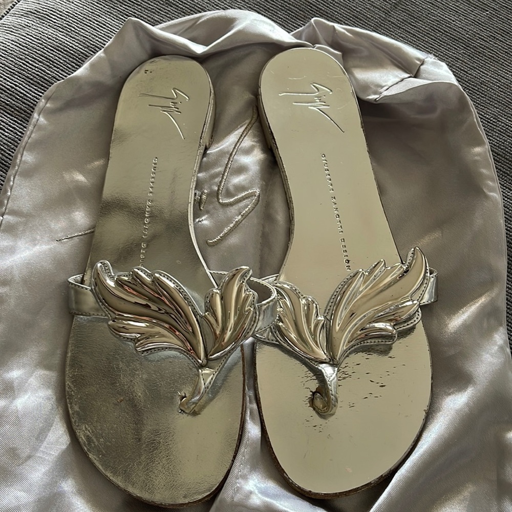 Silver Giuseppe sandals